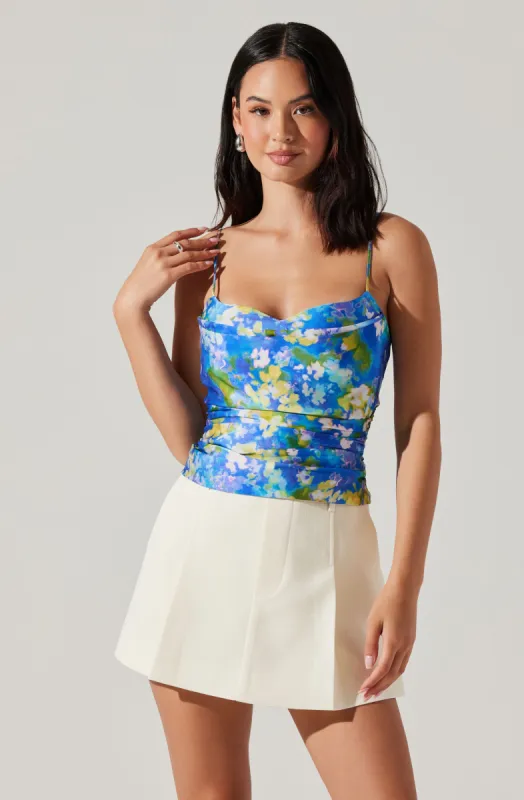 Azura Satin Floral Top sold by Astr