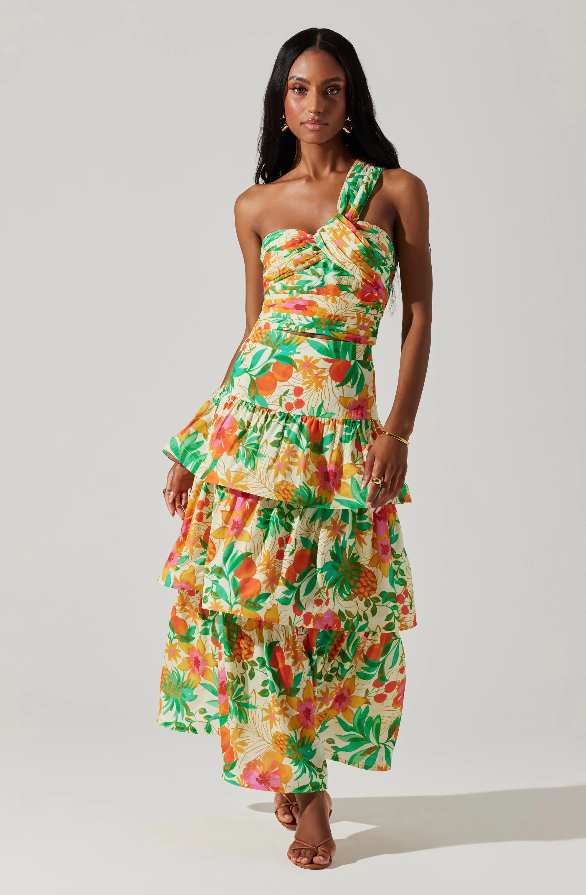 Rooni Tiered Maxi Skirt sold by Astr