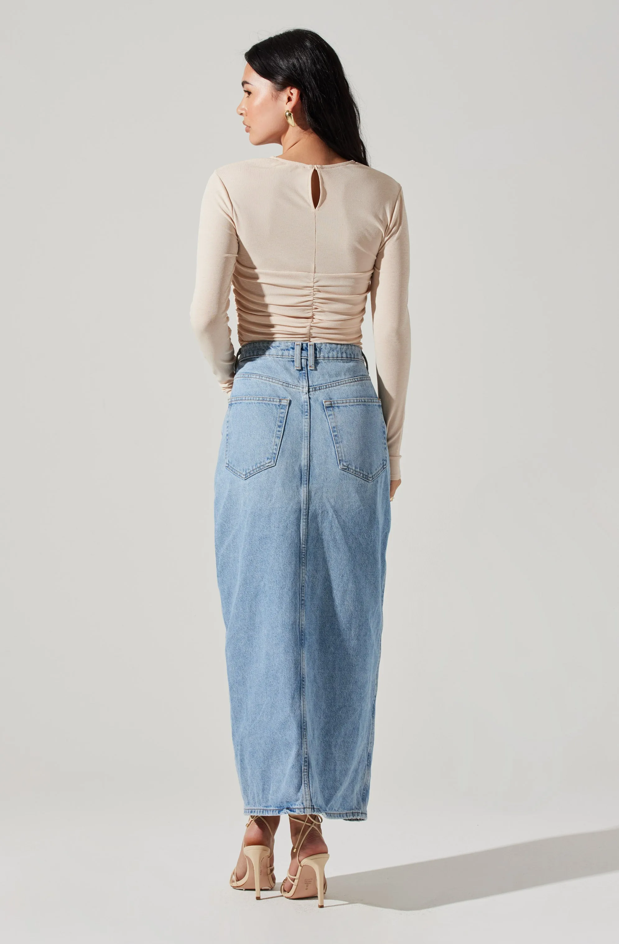 Center Ruched Long Sleeve Top sold by Astr product image thumbnail 5