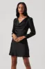 Lottie Satin Cowl Neck Long Sleeve Mini Dress sold by Astr