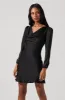 Lottie Satin Cowl Neck Long Sleeve Mini Dress sold by Astr