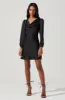 Lottie Satin Cowl Neck Long Sleeve Mini Dress sold by Astr