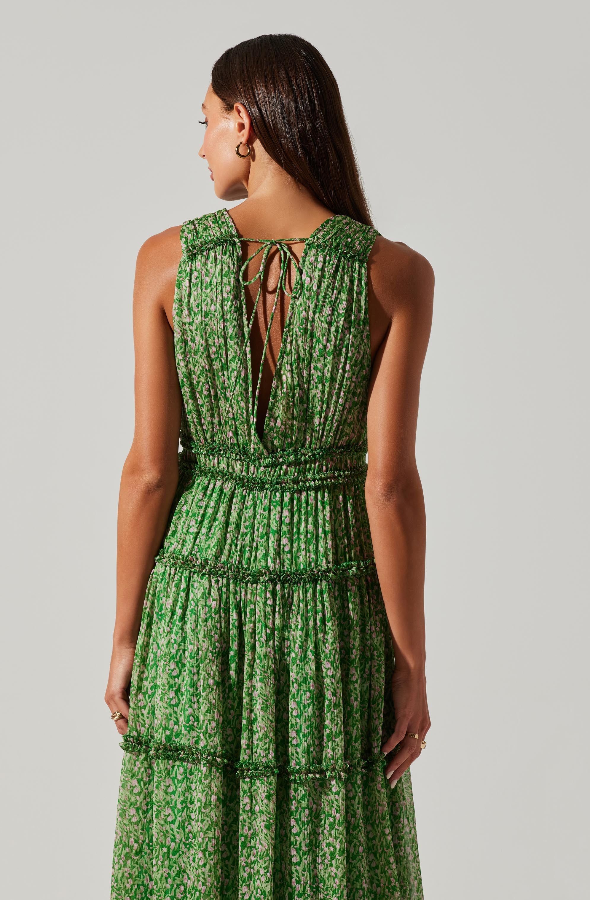 Edessa Floral Tiered Ruffle Maxi Dress sold by Astr product image thumbnail 5