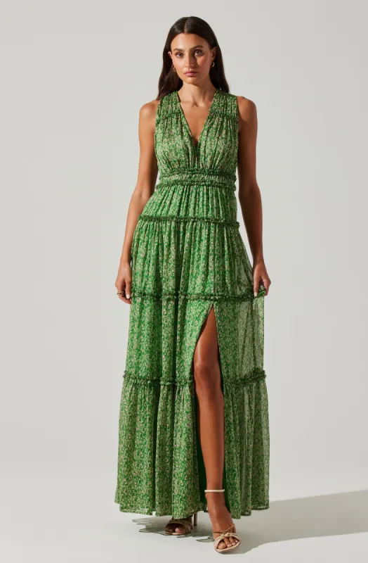 Edessa Tiered Ruffle Maxi Dress sold by Astr