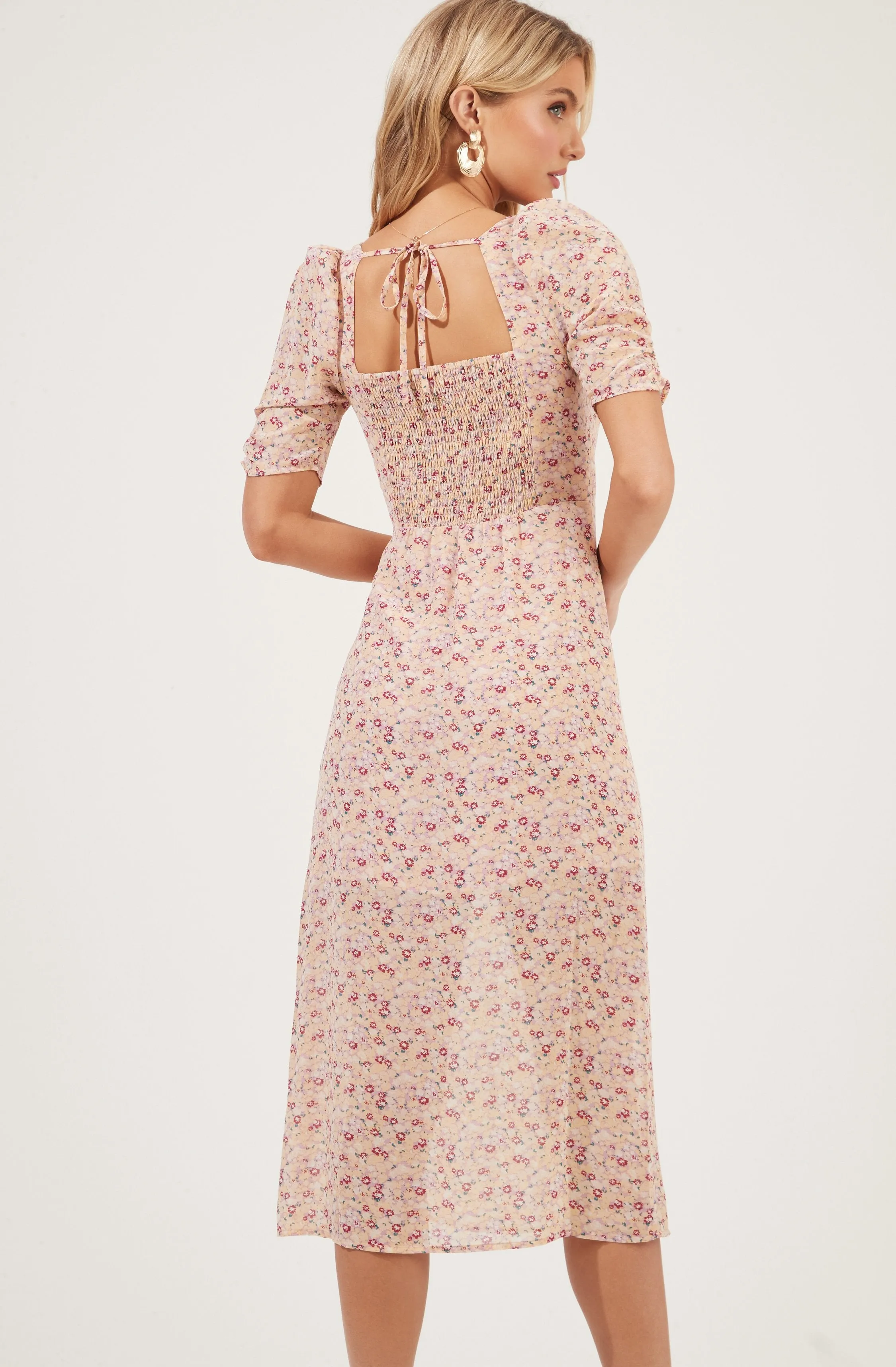 Front slit milkmaid dress sold by Astr product image thumbnail 5