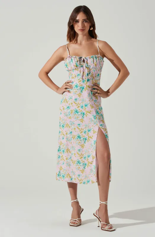 Avalee Floral Cutout Midi Dress sold by Astr
