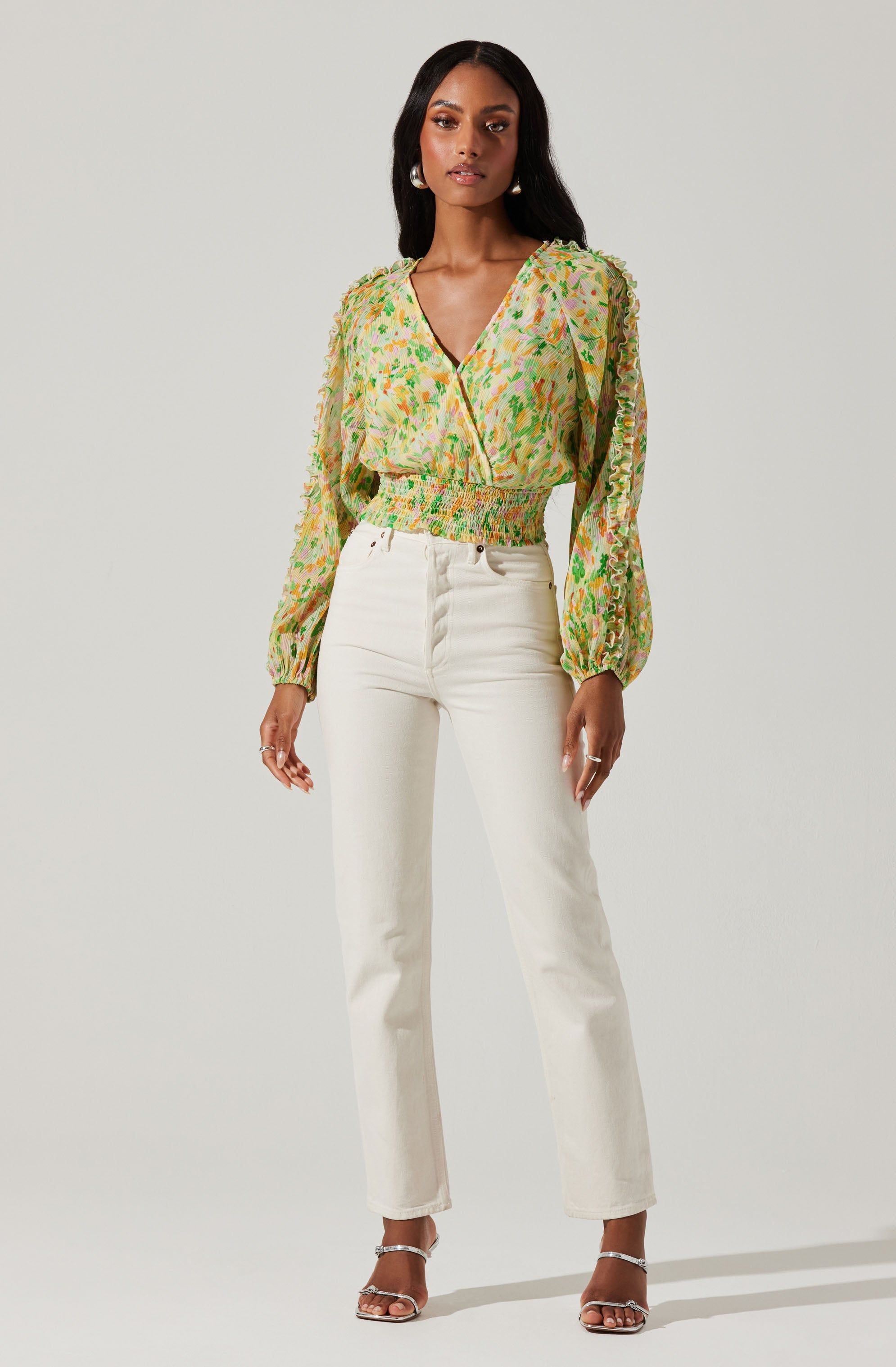 Bellona Floral Puff Sleeve Top sold by Astr product image thumbnail 4