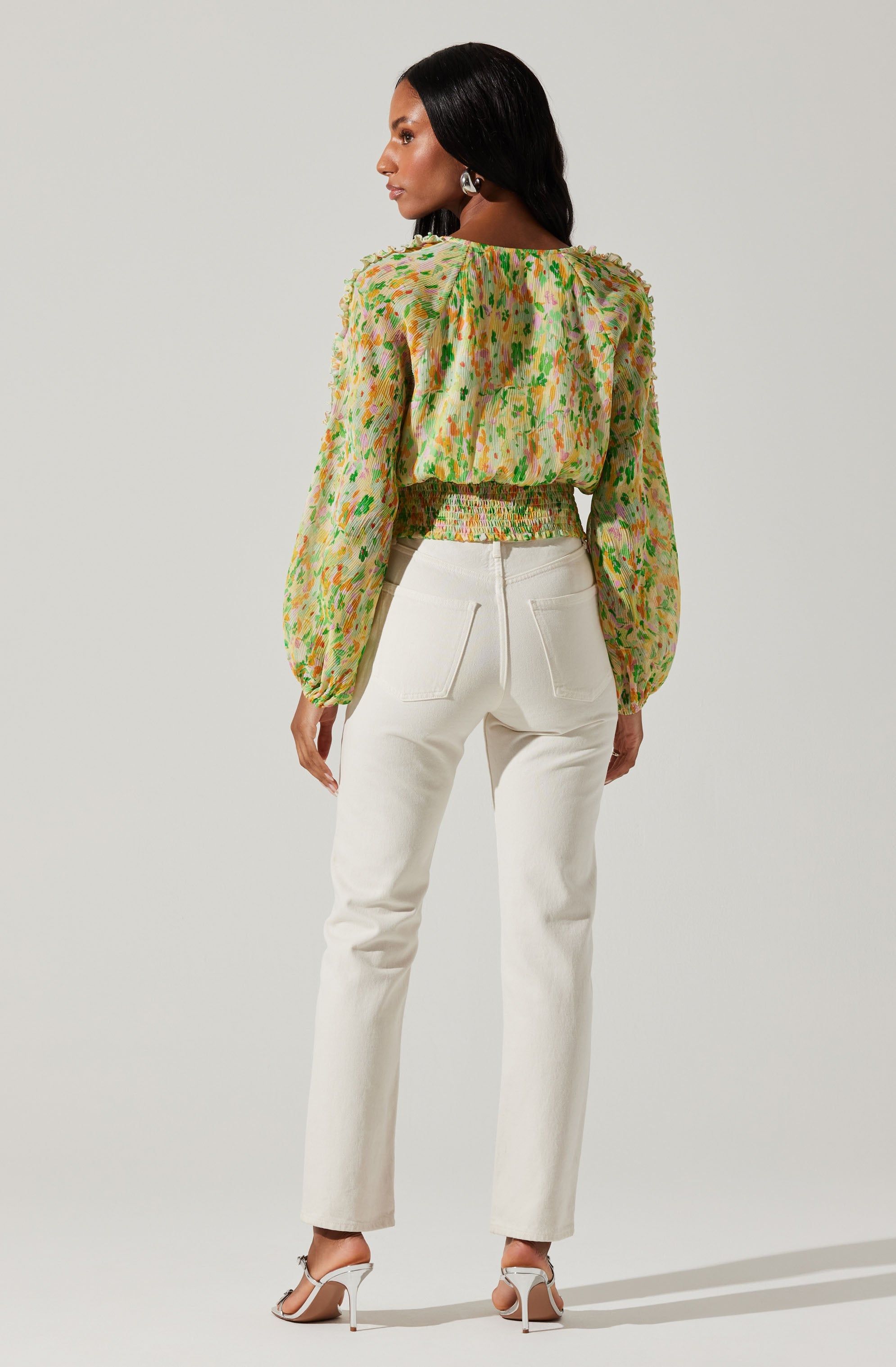 Bellona Floral Puff Sleeve Top sold by Astr product image thumbnail 5