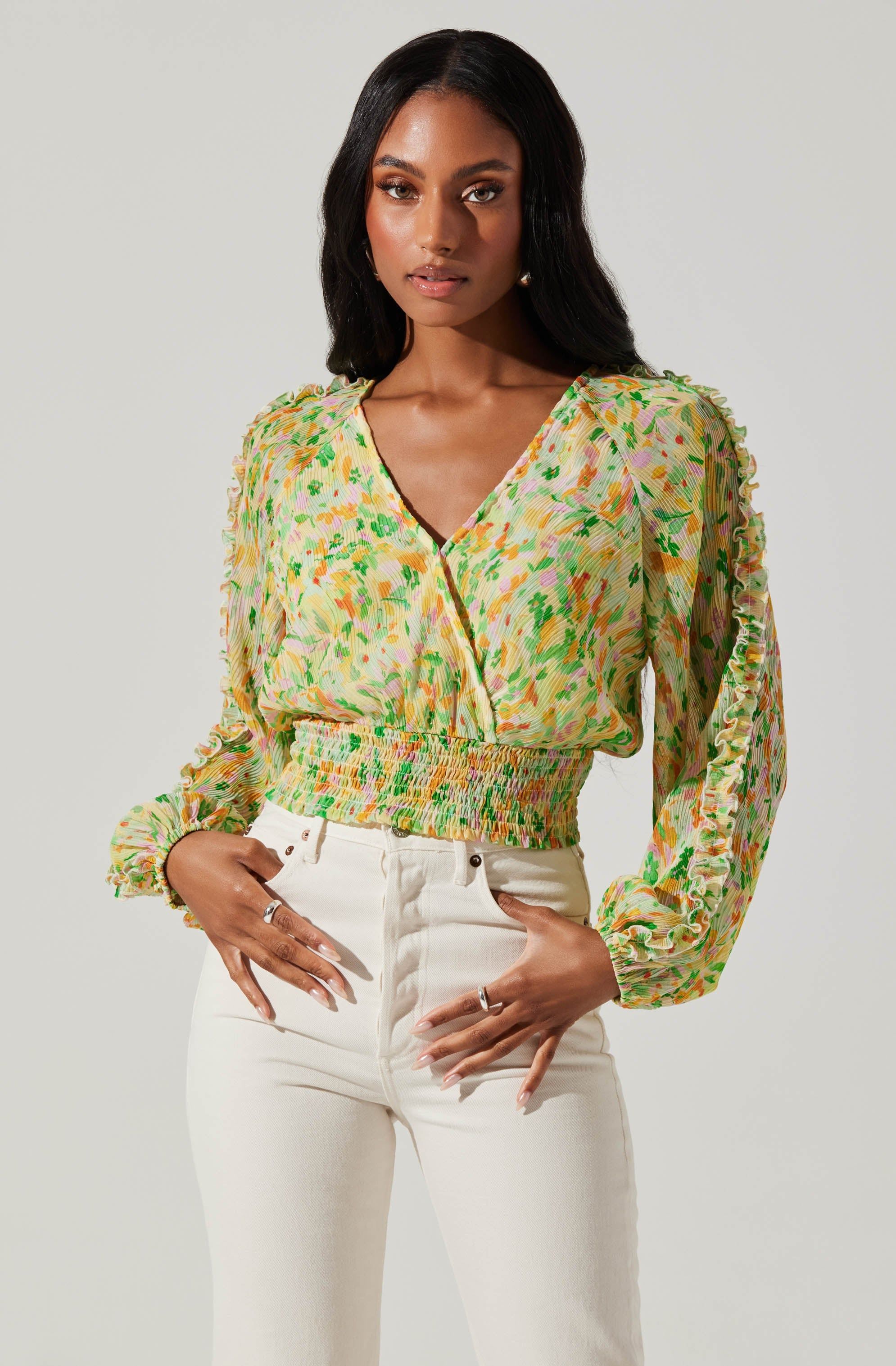 Bellona Floral Puff Sleeve Top sold by Astr product image thumbnail 3