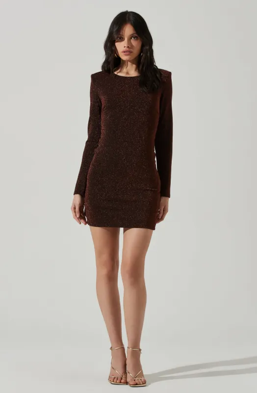 Monique Glitter Side Cutout Mini Dress made by Astr