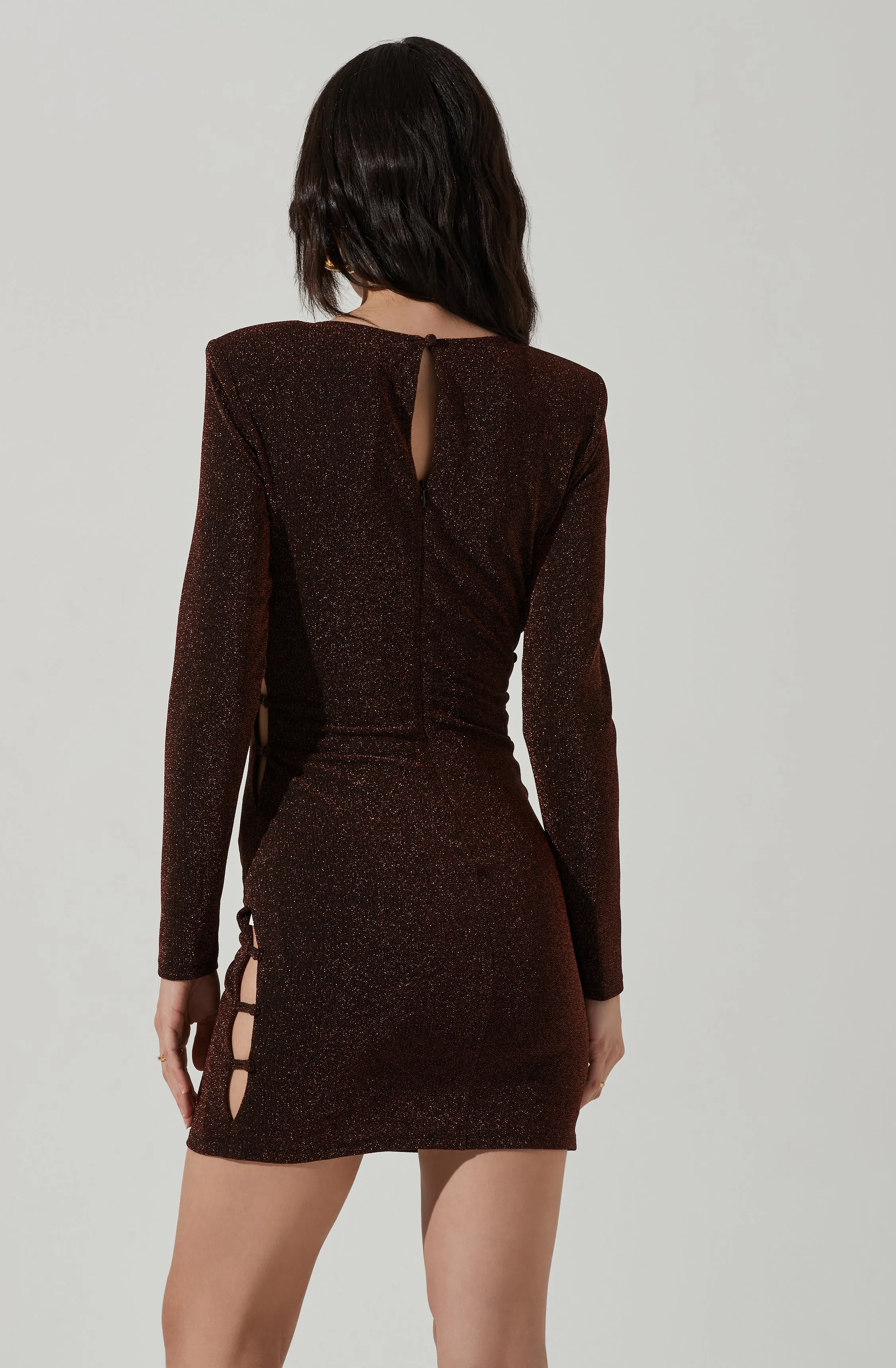 Monique Glitter Side Cutout Mini Dress sold by Astr product image thumbnail 5