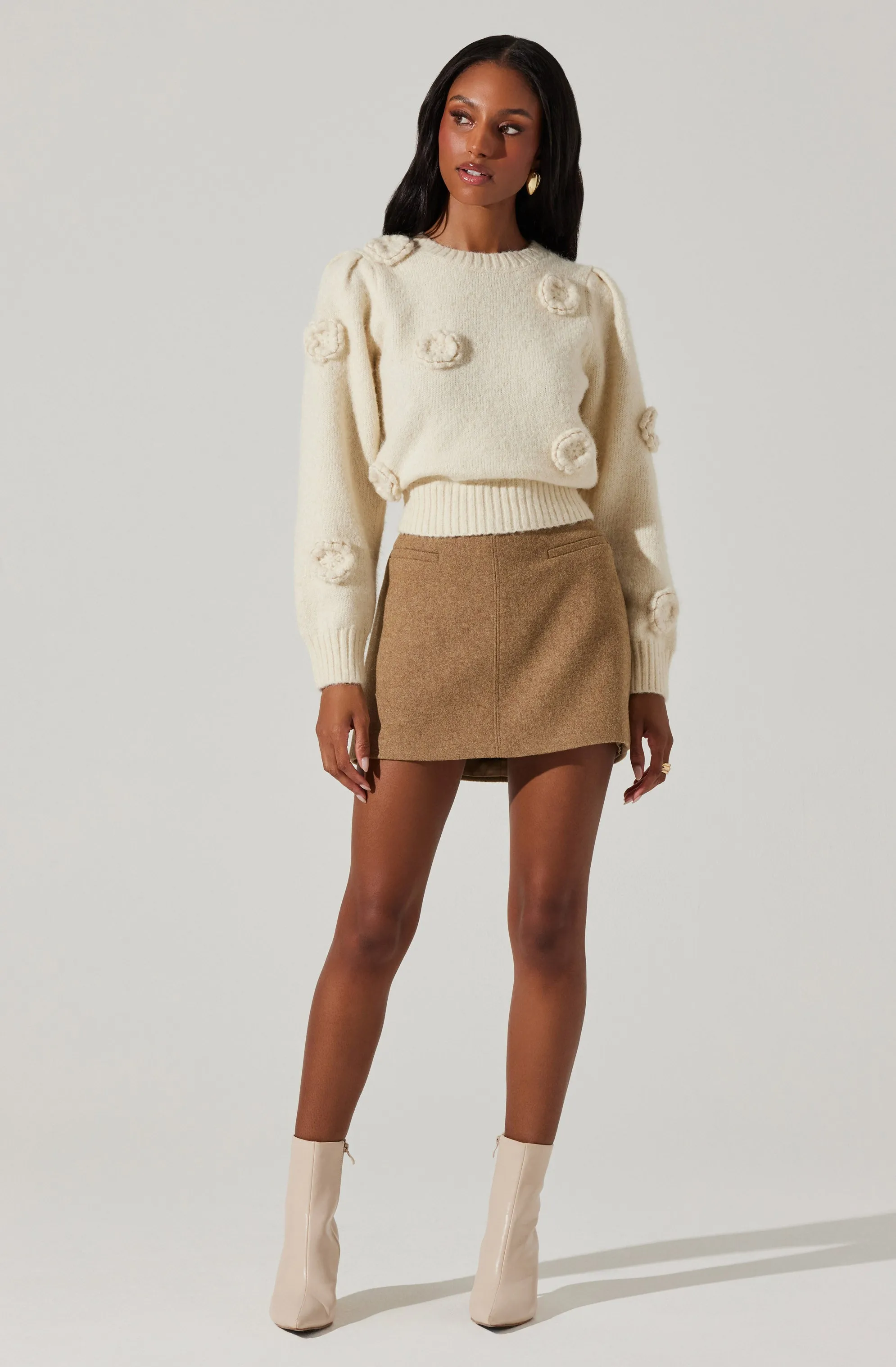 Wilessa 3D Floral Sweater sold by Astr product image thumbnail 5