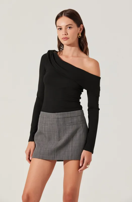 Draped Off Shoulder Top sold by Astr