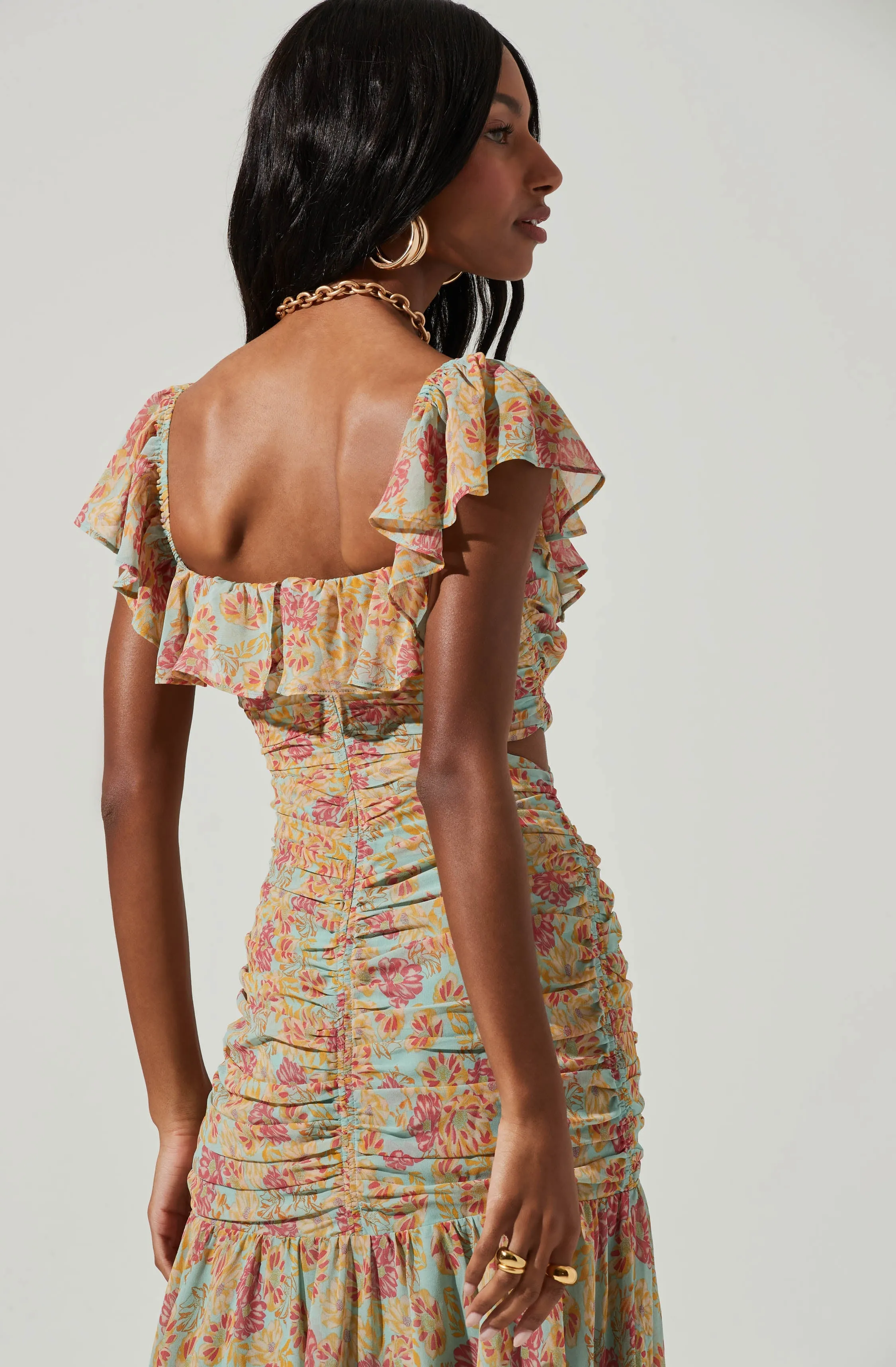 Devereaux Cutout Floral Midi Dress sold by Astr product image thumbnail 5