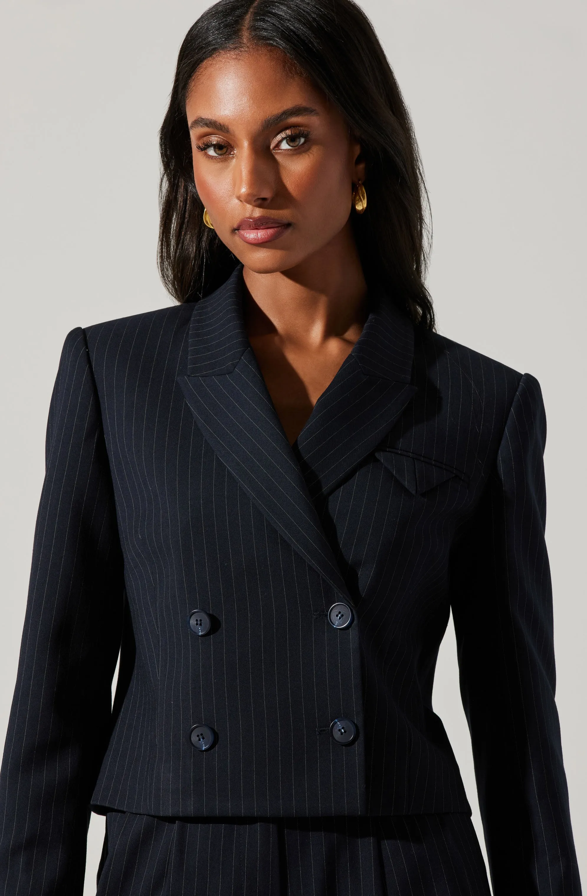 Preston Pinstripe Cropped Blazer sold by Astr product image thumbnail 3