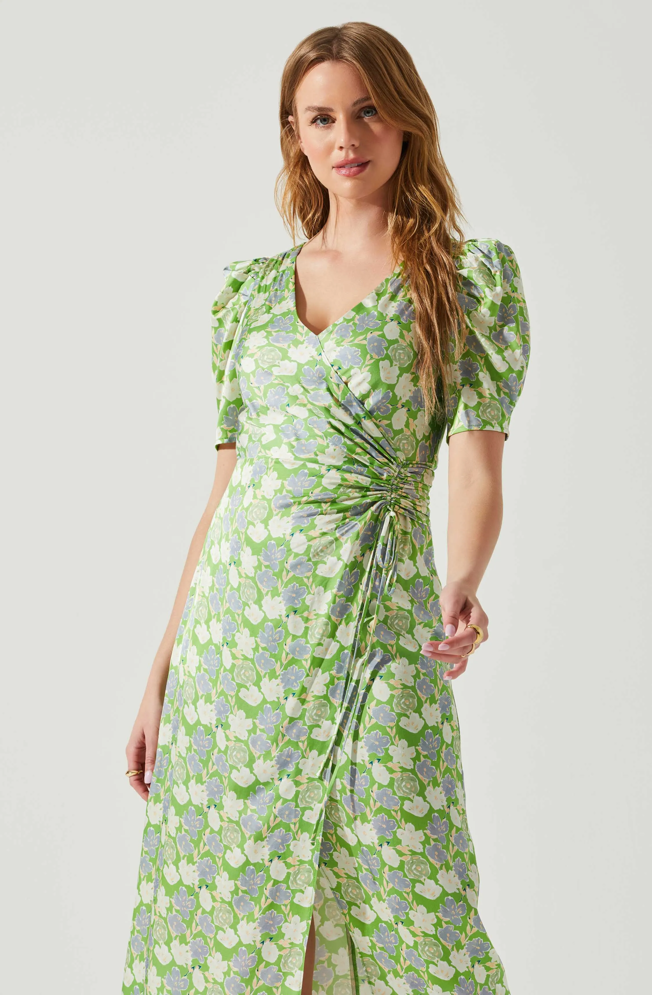 Martina Floral Ruched Midi Dress sold by Astr product image thumbnail 2