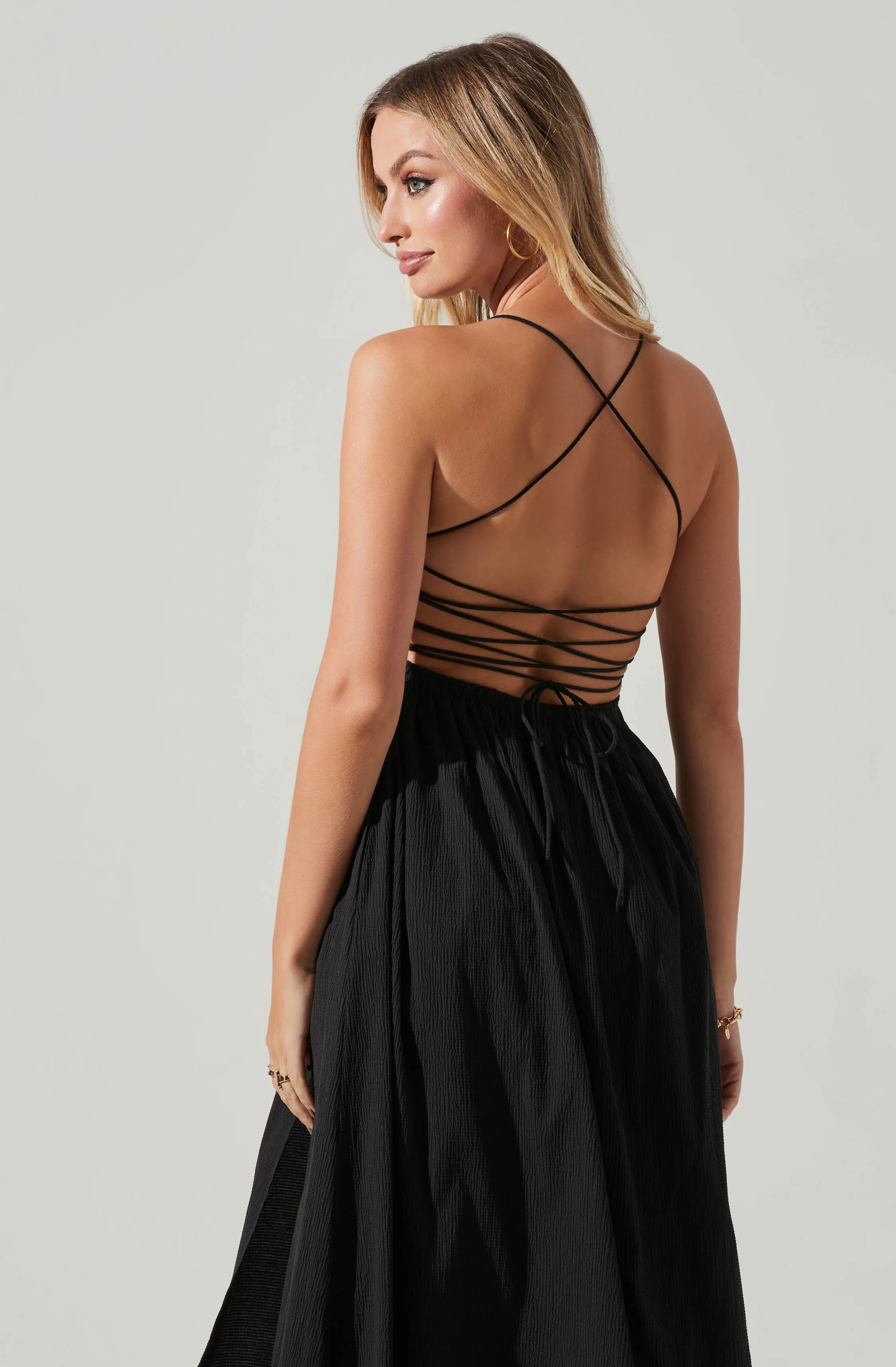 Stasia Smocked Midi Dress sold by Astr product image thumbnail 4