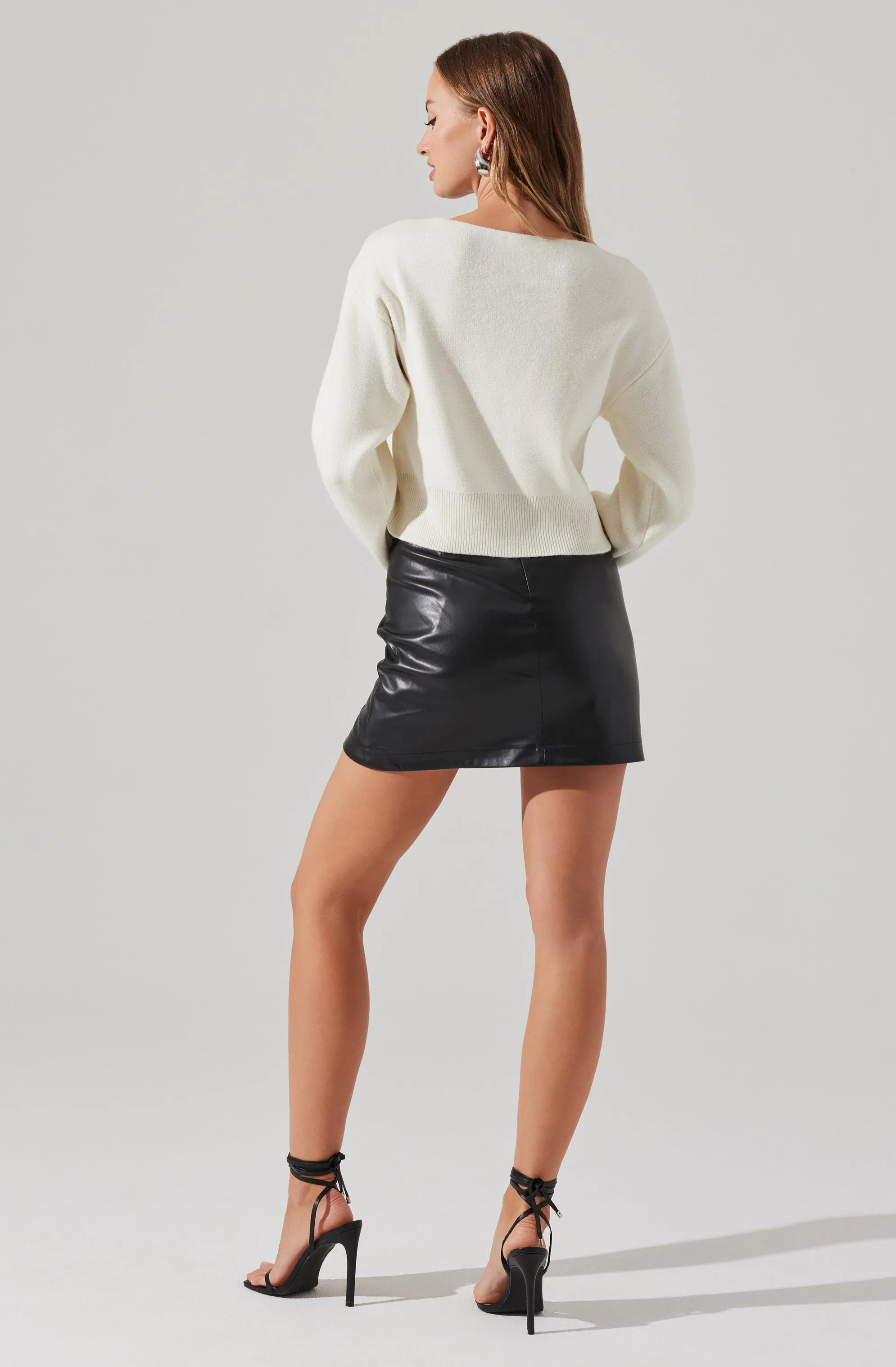 Jeweled Ribbon Flyaway Cardigan sold by Astr product image thumbnail 5