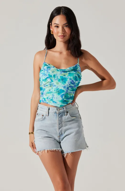 Tippi Cowl Neck Floral Top sold by Astr