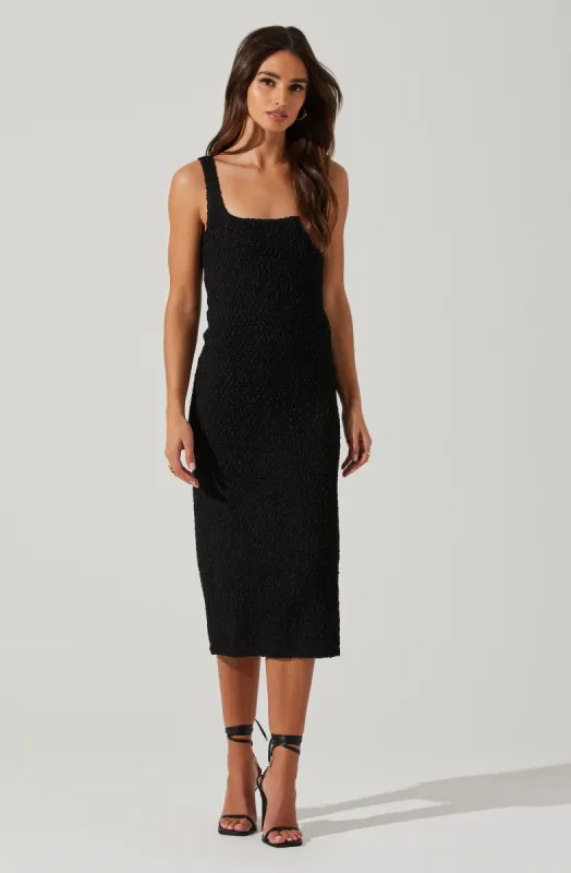 Crisanta Textured Midi Dress made by Astr