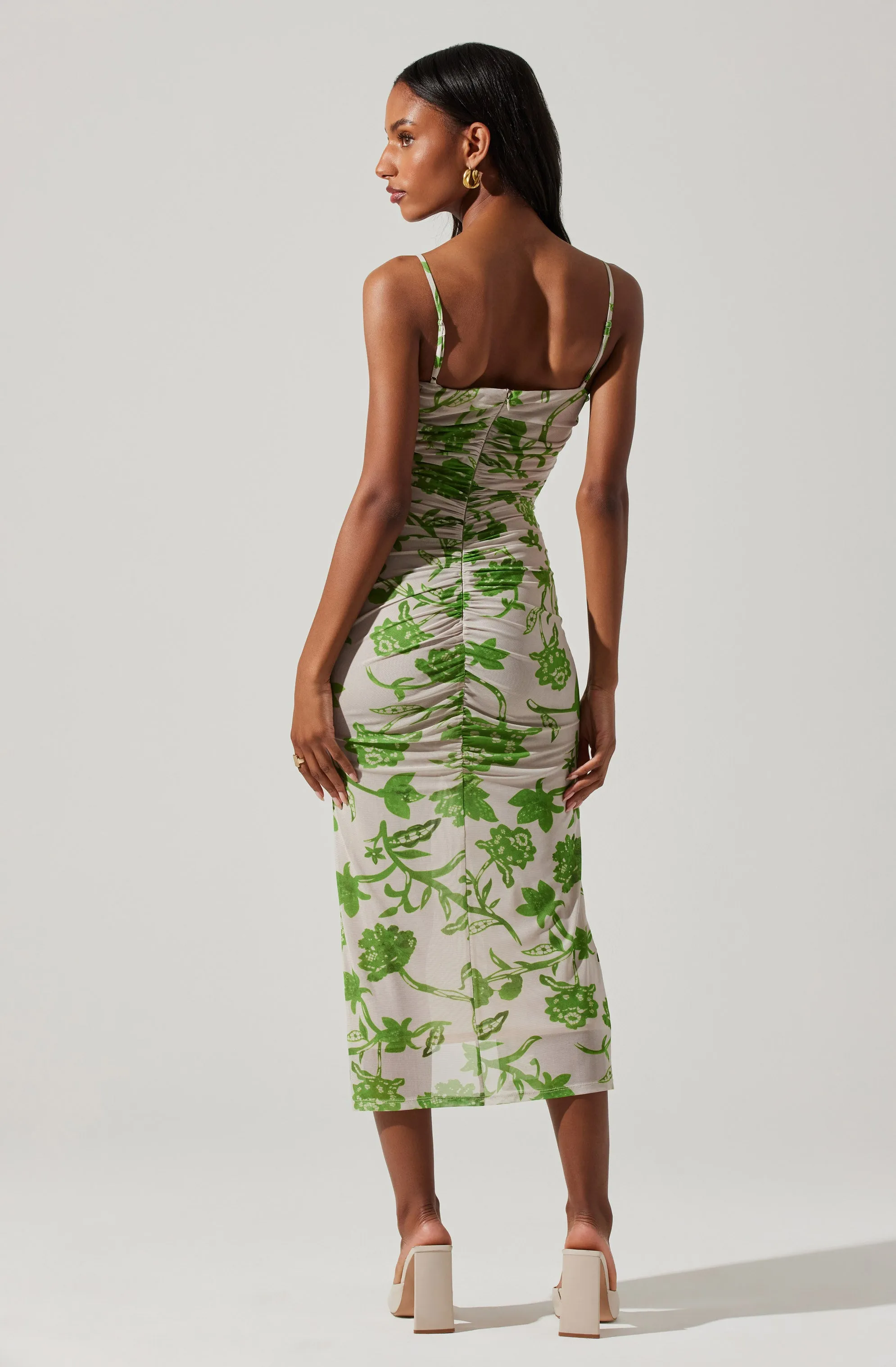 Palmero Floral Ruched Midi Dress sold by Astr product image thumbnail 5