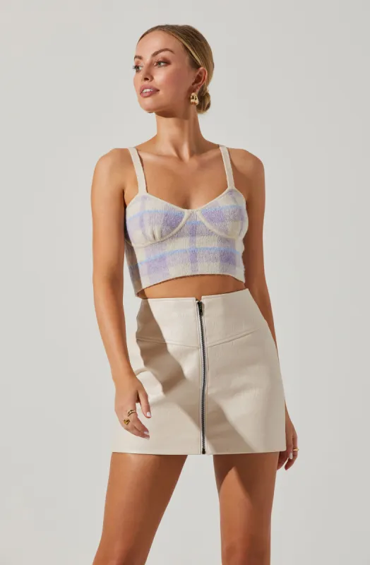 Belmont Plaid Knit Cami made by Astr