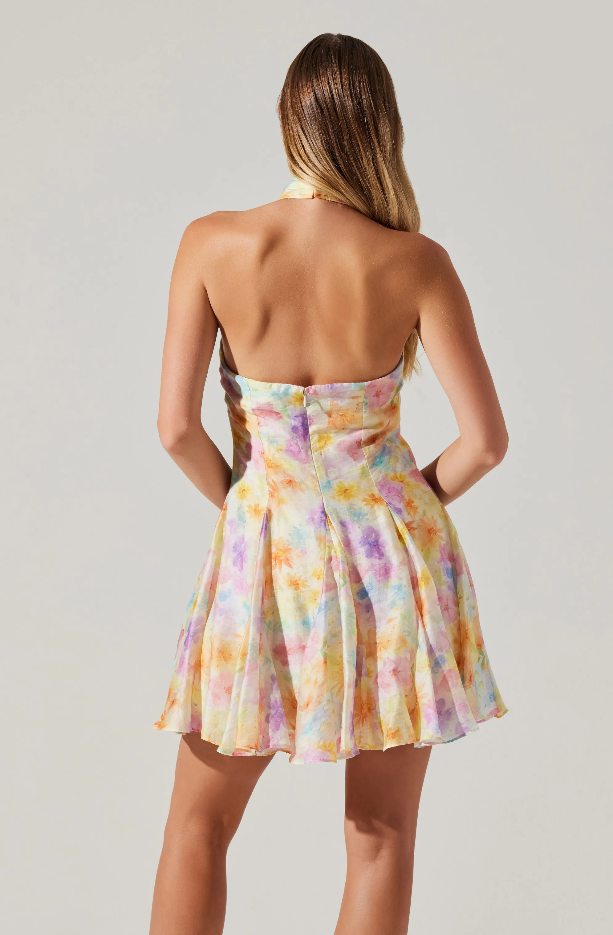 Sommar Halter Floral Mini Dress sold by Astr product image thumbnail 4