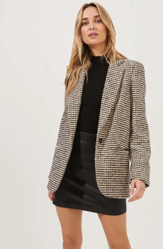 Harlow Houndstooth Oversized Blazer sold by Astr