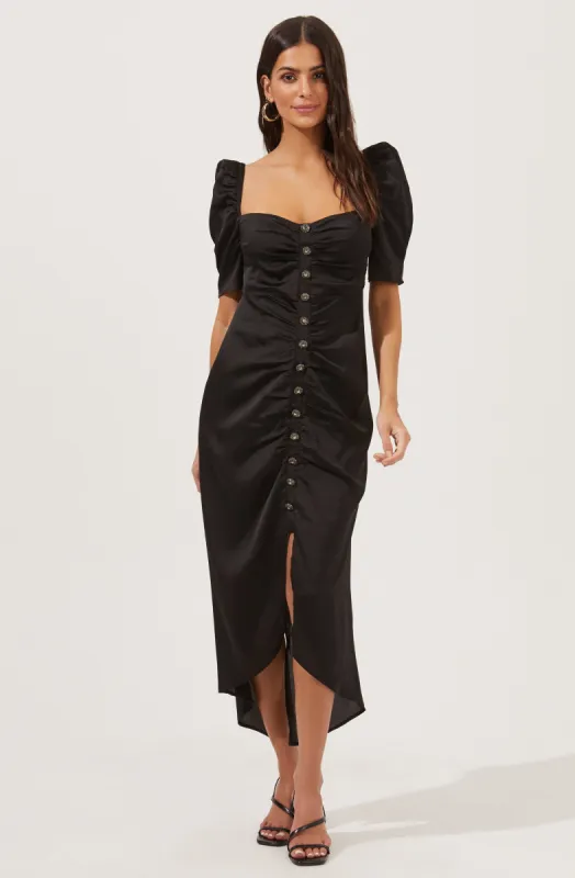 Austen Puff Sleeve Midi Dress made by Astr