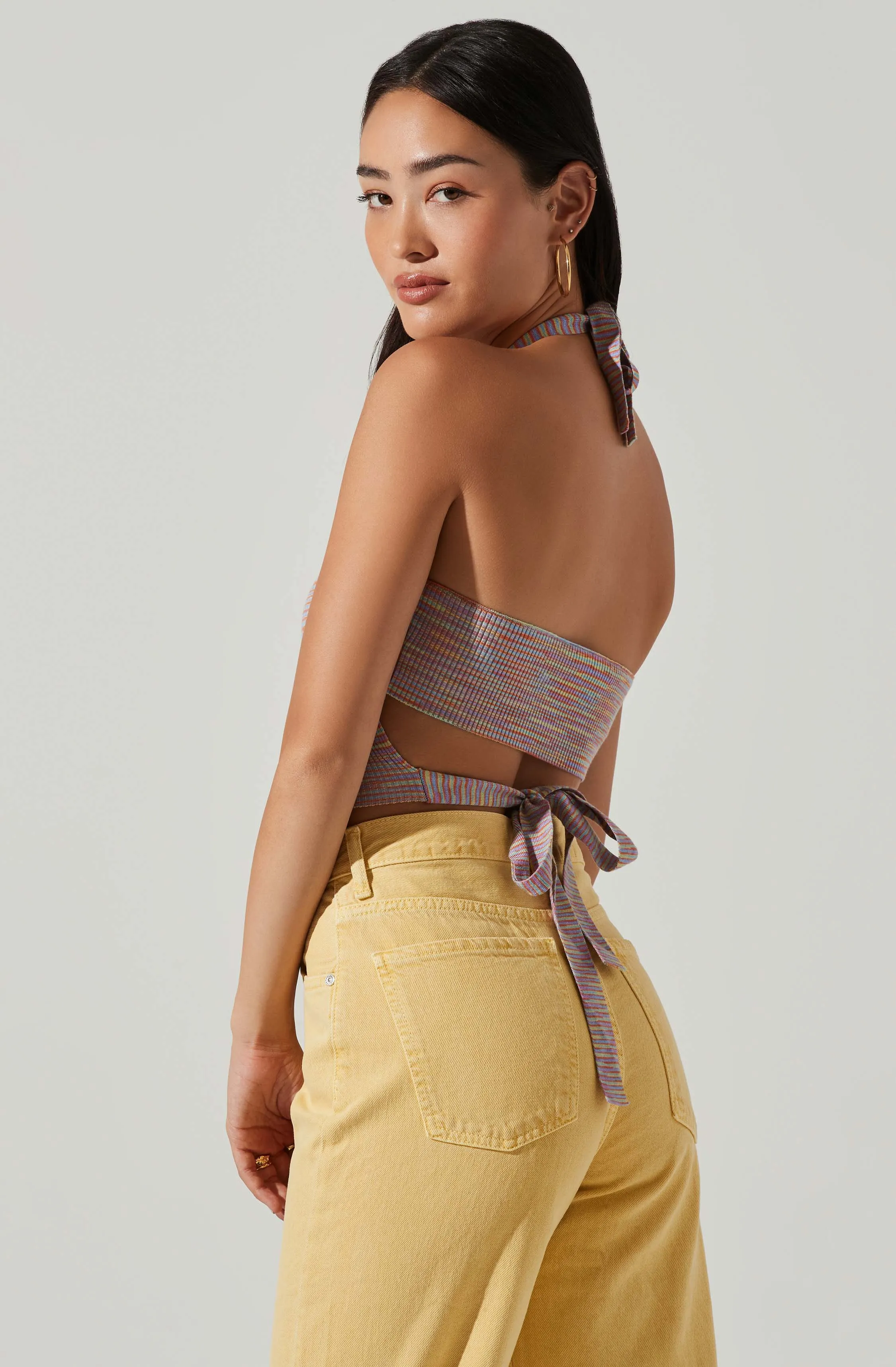 Adina Sweater Knit Striped Halter Top sold by Astr product image thumbnail 4