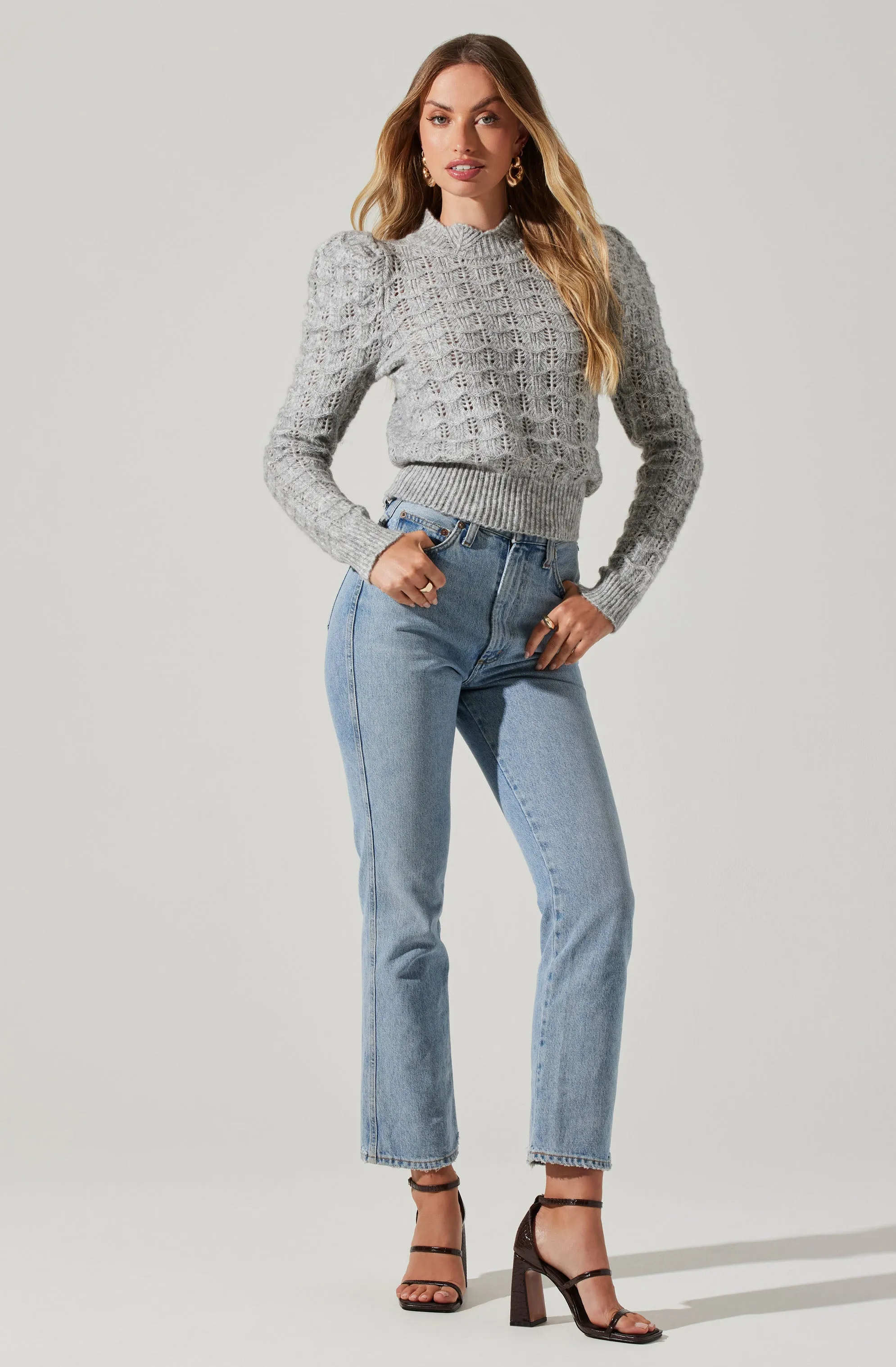 Puff Sleeve Sweater sold by Astr product image thumbnail 4