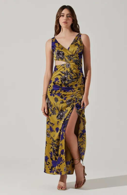 Cutout Ruched Maxi Dress sold by Astr