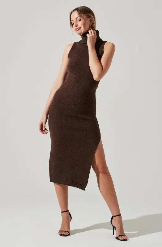 Irina Turtleneck Midi Sweater Dress sold by Astr