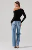 Asymmetrical Off Shoulder Tie Knit Top sold by Astr