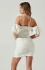 Off Shoulder Ruched Mini Dress sold by Astr