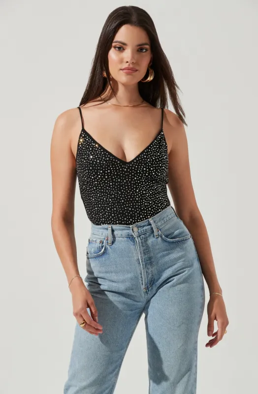 Stardust Embellished Bodysuit sold by Astr