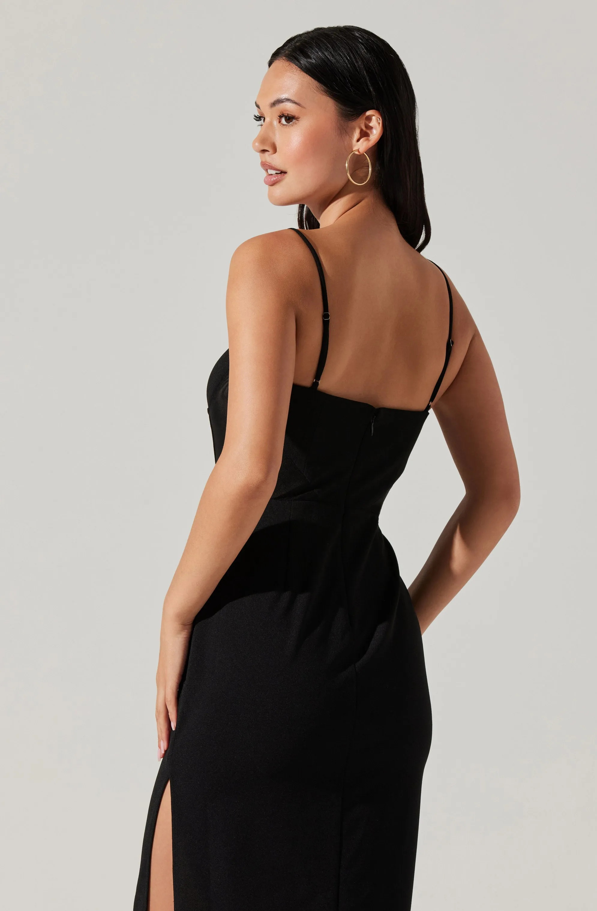 Contrast Mesh Bustier Midi Dress sold by Astr product image thumbnail 5
