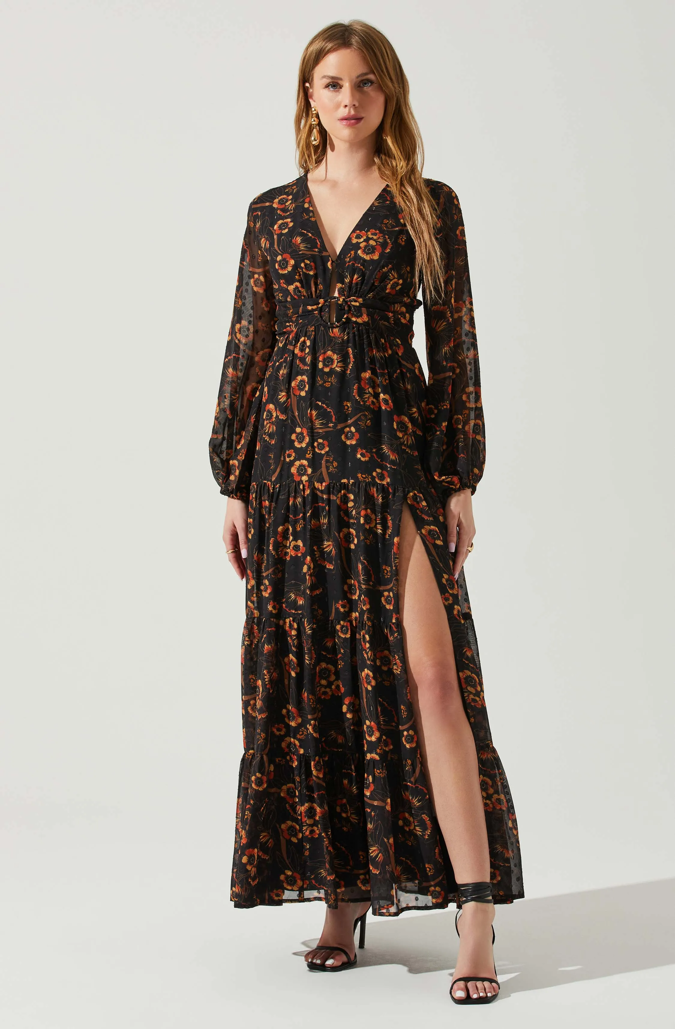 Trinity Long Sleeve Backless Floral Dress sold by Astr product image thumbnail 3