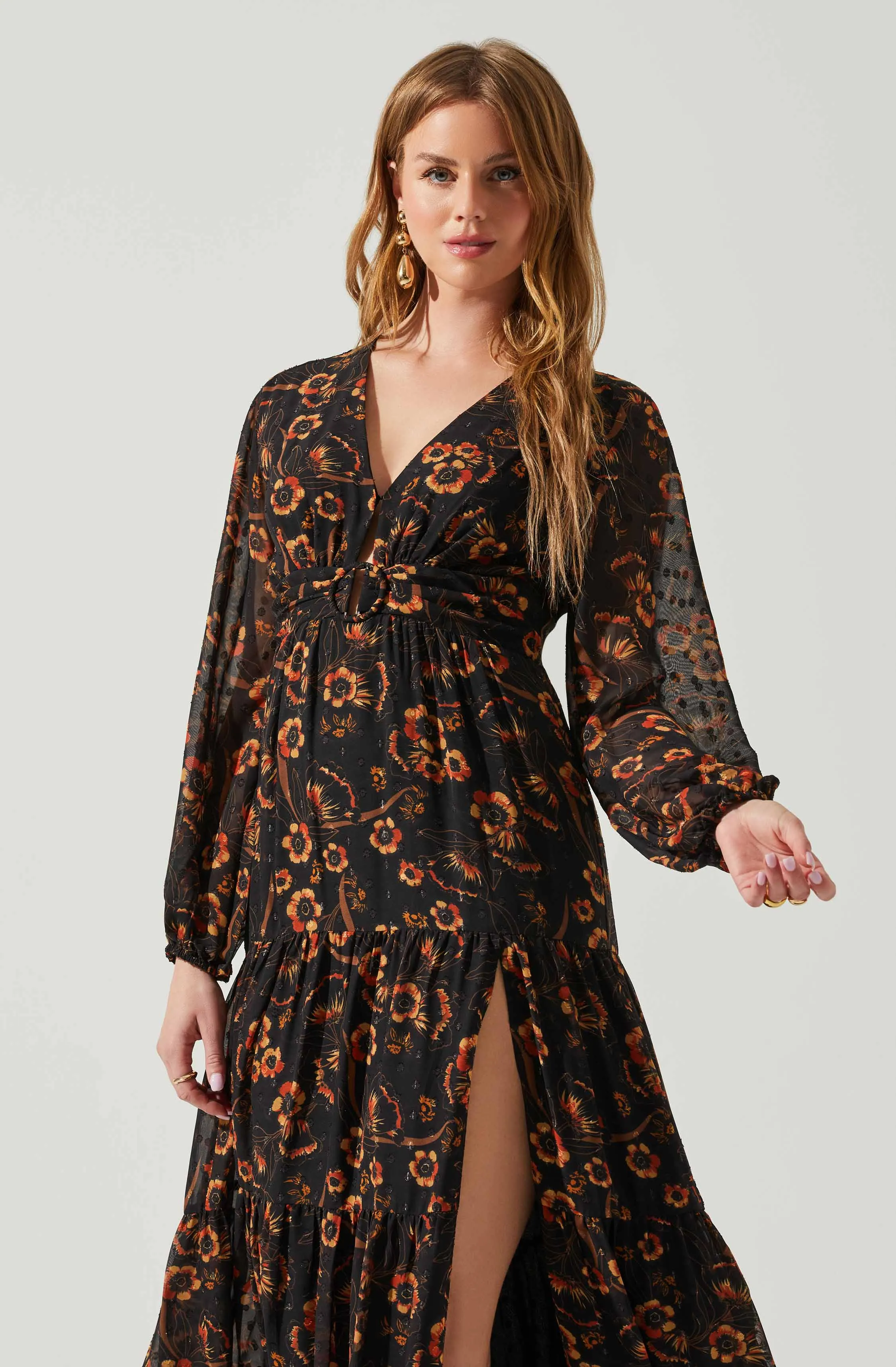 Trinity Long Sleeve Backless Floral Dress sold by Astr product image thumbnail 2
