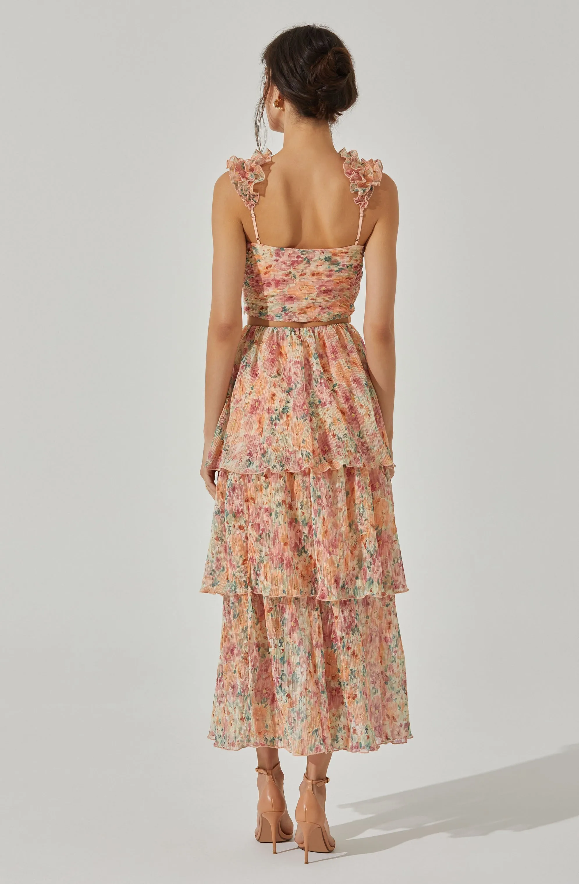 Tiered Plisse Maxi Skirt sold by Astr product image thumbnail 5
