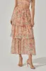 Tiered Plisse Maxi Skirt sold by Astr