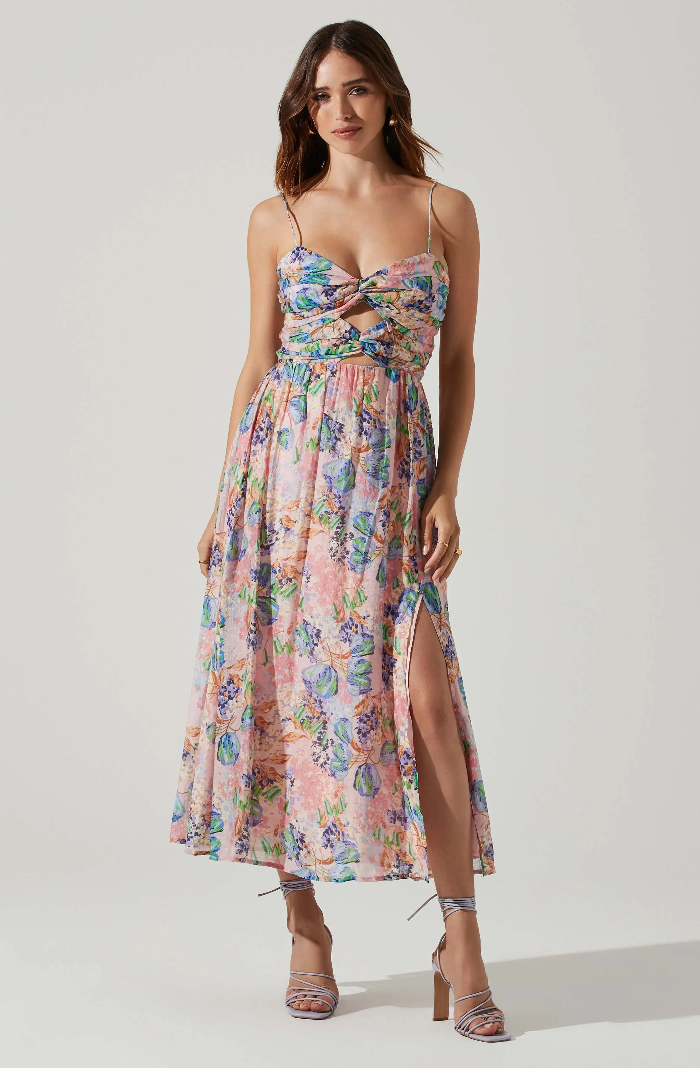 Emine Floral Bust Cutout Midi Dress sold by Astr product image thumbnail 3
