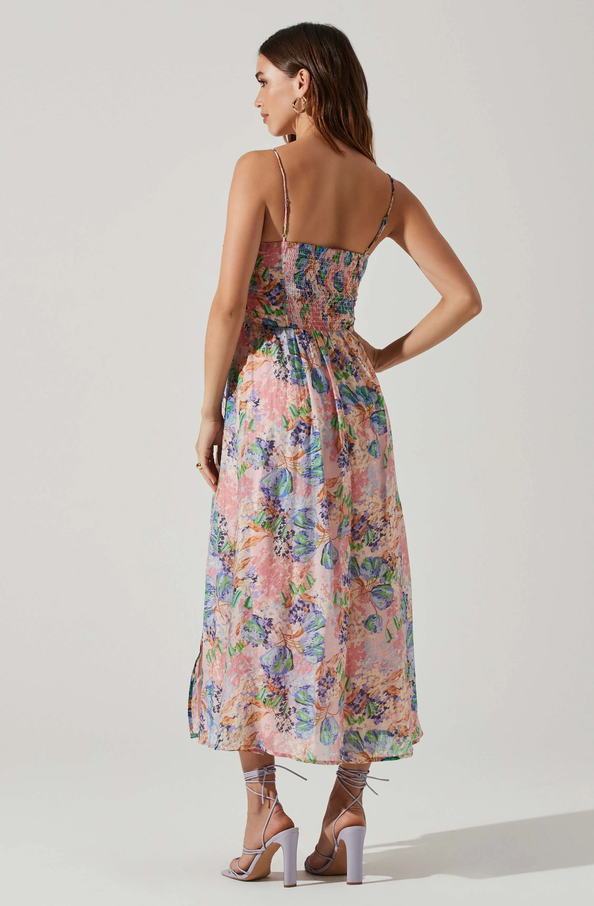 Emine Floral Bust Cutout Midi Dress sold by Astr product image thumbnail 5