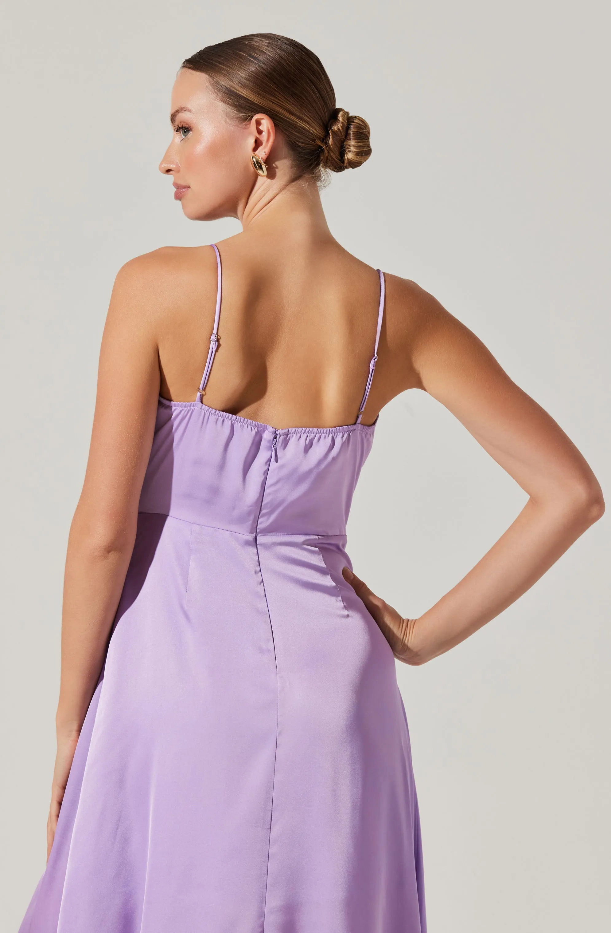 Bustier Satin Midi Dress sold by Astr product image thumbnail 5