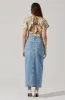 Satin Tie Back Flutter Sleeve Top sold by Astr