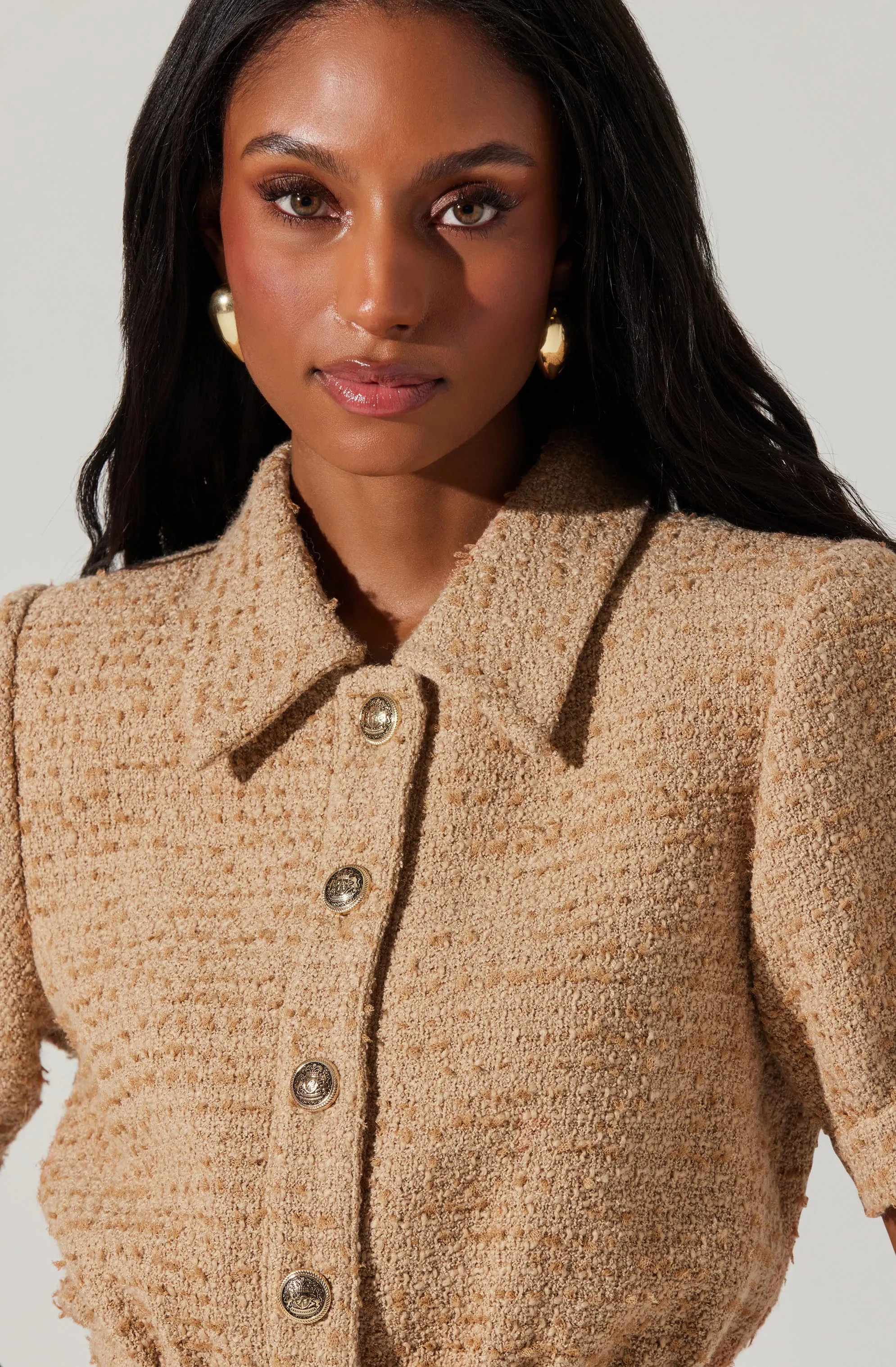 Bronwyn Puff Sleeve Tweed Jacket sold by Astr product image thumbnail 3