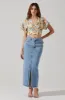 Satin Tie Back Flutter Sleeve Top sold by Astr