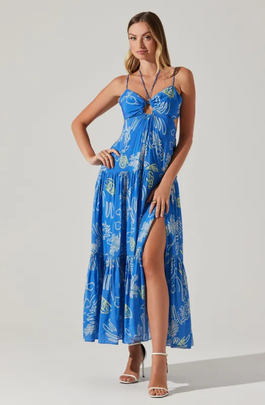Cassini Tiered Maxi Dress sold by Astr