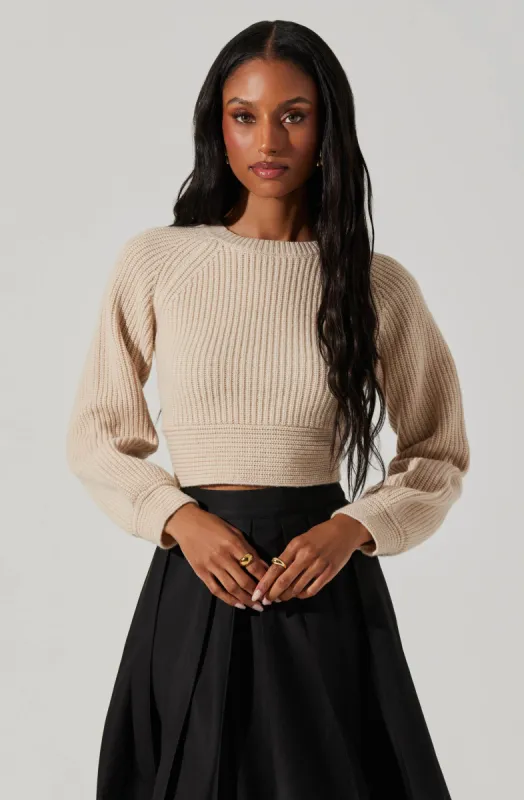 Eila Contrast Bow Back Sweater sold by Astr