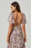Floral Cinched Bust Cutout Center Midi Dress sold by Astr